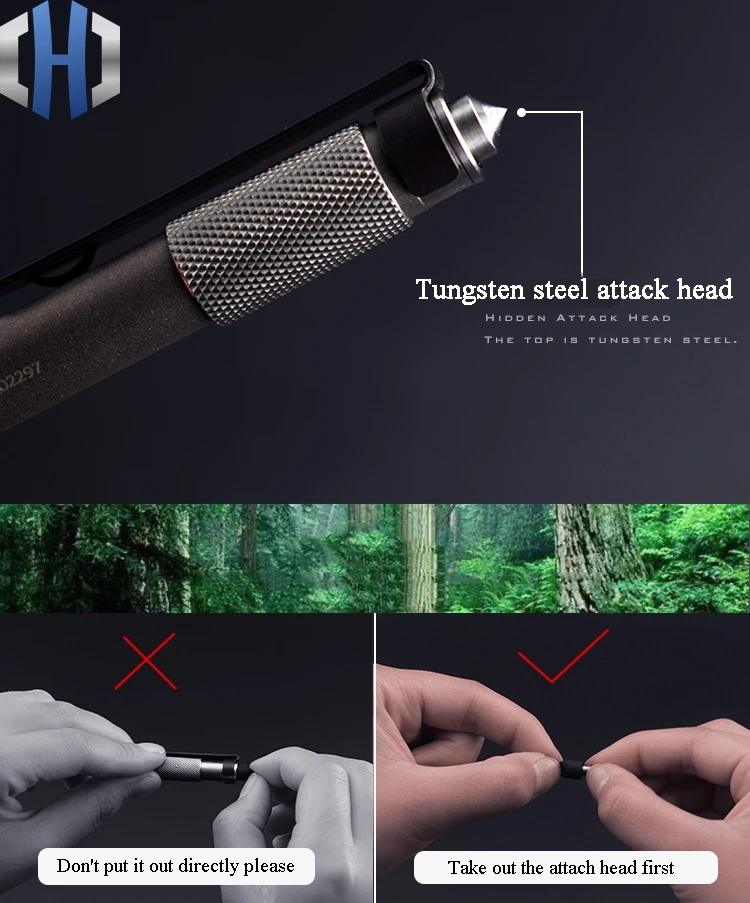 Titanium Alloy Touch Screen Pen Multi-function Writing Pen Self-defense Broken Window Pen With Tungsten Steel