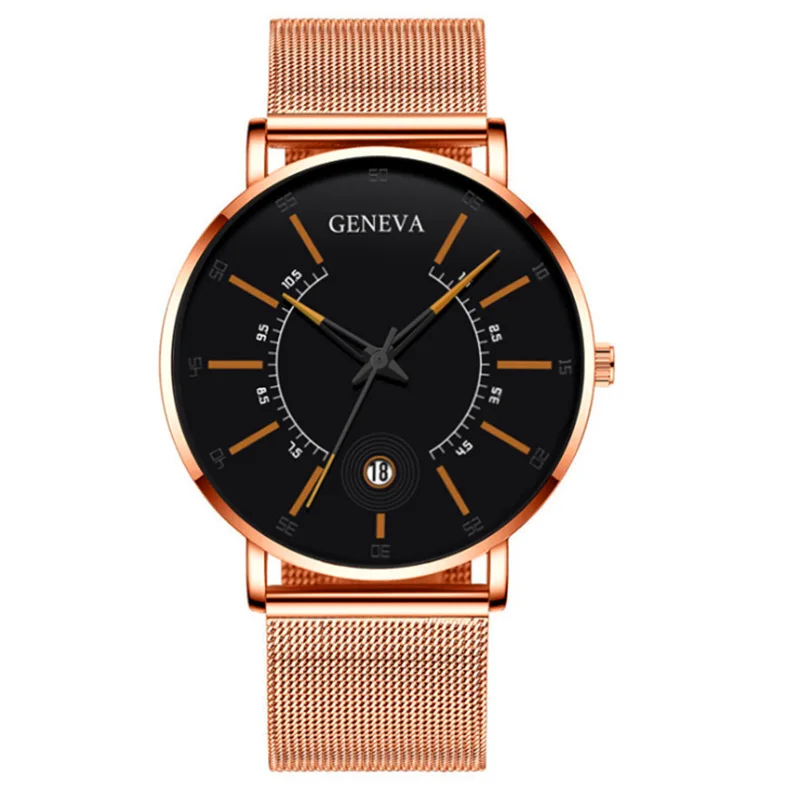 Men Watches 2022 Luxury Fashion Mens Business Watch Ultra Thin Thin Stainless Steel Mesh Belt Quartz Wrist Watch Reloj Hombre