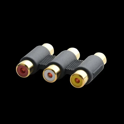 

3RCA Female to Female Coupler AV Video Audio Extension Adapter Cable Adapter Connector