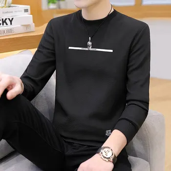 

2020 new men's long sleeve T-shirt, spring trend, put on the body, bottoming shirt, autumn men's clothing