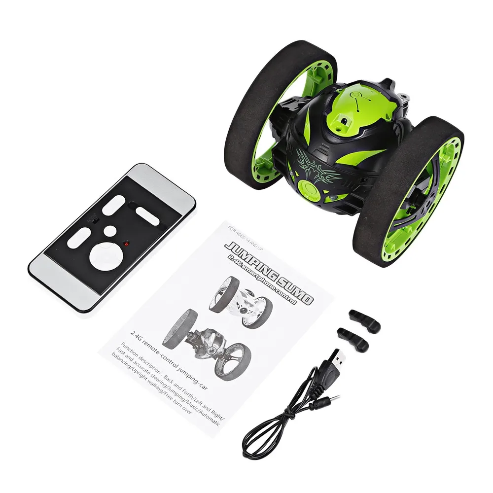 PEG-88 Min Bounce RC Car 2,4 GHz беспроводной RC прыгающий автомобиль с гибкими колесами вращающийся светодиодный светильник стандартная версия - Цвет: New Version