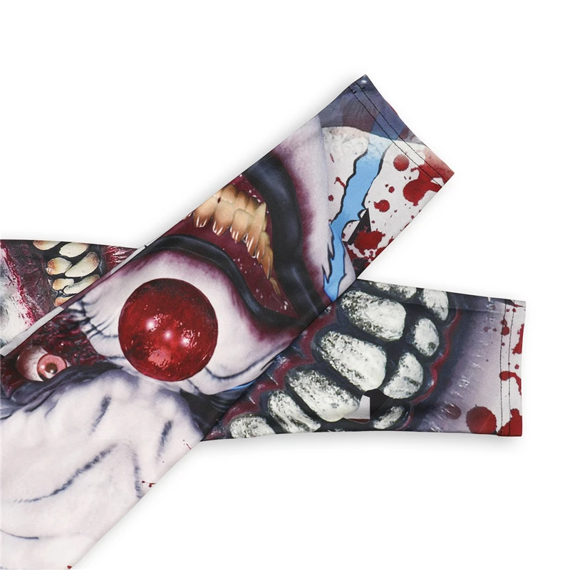 Scary Digital Print Clown Halloween Costume for Women Horriblr Girls Halloween Party Clown Jumpsuit Stephen King's It Costume