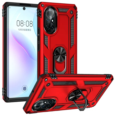 For HUAWEI Nova 9 8i 7 7i P40 P40 PRO Mate40 Mate40 pro Mate30 P30lite Case Shockproof Armor Magnetic MetalRing Stand Cover