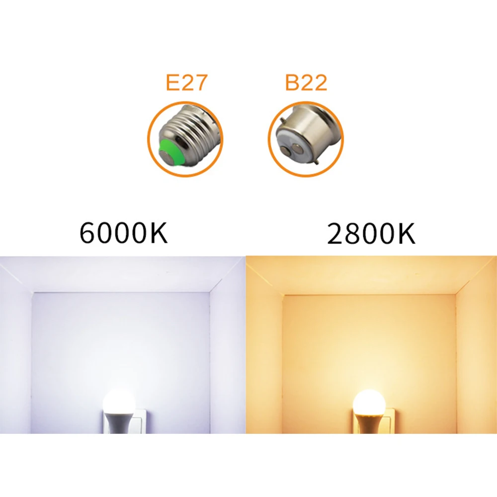 B22 E27 Led Bulb Motion Sensor Lamp 85-265v 10w Led Bulb Auto Smart Led Infrared Body Lamp With Motion Sensor Lights