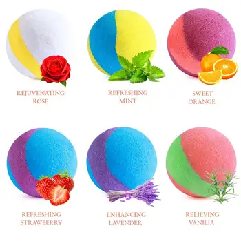 

Frcolor 6PCS Bath Bombs Gift Set Organic And Natural Bath Bomb Handmade Birthday Mothers Day Gifts Idea For Her Wife Girlfriend