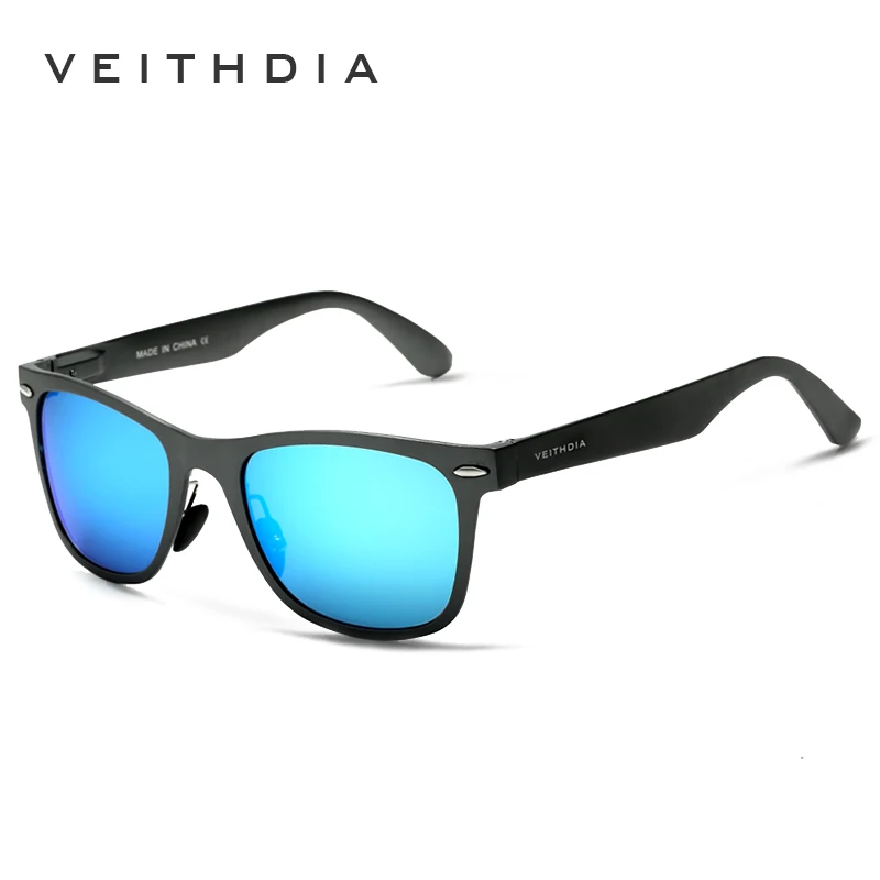 Мужские солнцезащитные очки VEITHDIA, модные зеркальные очки из алюминиево-магниевого сплава с поляризационными стеклами, для женщин/мужчин