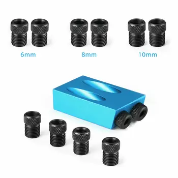 

Aluminum Alloy + Iron Pocket Hole Jig 15pcs 15° Pocket Hole Jig Kit Screw Dowel Drill Set Locator Joint Hole Tool