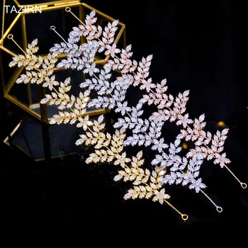 2022 Soft Zircon Hairbands for Wedding Birthday Headwear CZ Tiaras Bride Headband Hair Jewelry Party Headpieces Women Hair-Hoop 6