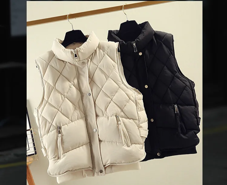 Новинка года, осенне-зимний женский жилет, жилет-куртка без рукавов, женский корейский жилет-пуховик, короткий жилет Chalecos Para Mujer, KJ3256