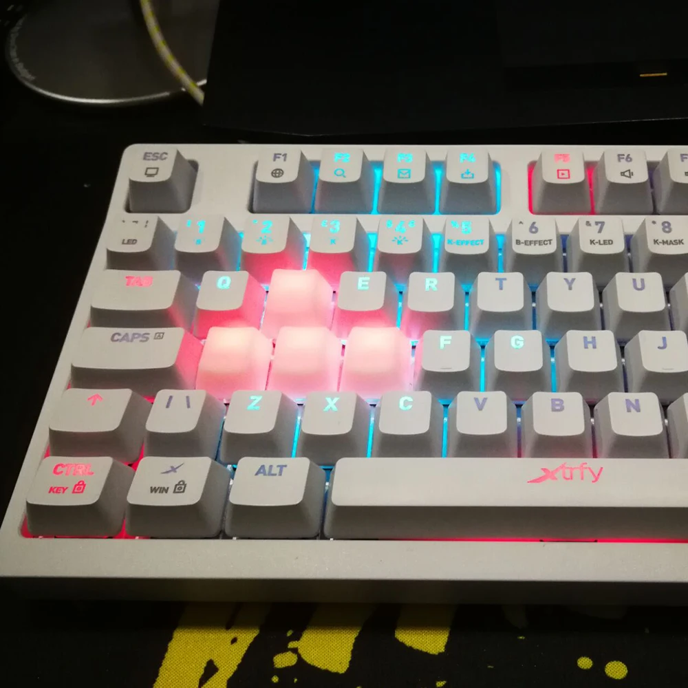 8 шт. ультра-тонкие белые клавиши со стрелками АБС-пластик E-sports Keycap OEM профиль быстрый отскок брелки для OSU музыка уличный баскетбол