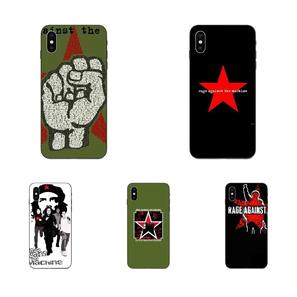Для Apple iPhone 4 4S 5 5S SE 6 6S 7 8 Plus X XS Max XR чехлы из ТПУ Rage против машин|Чехлы-накладки| |