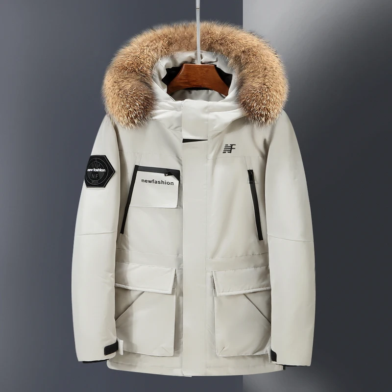 

Large size loose coat Men Winter Jacket Men Hooded Duck Down Jacket Male Windproof Parka Thick Warm Overcoat coats