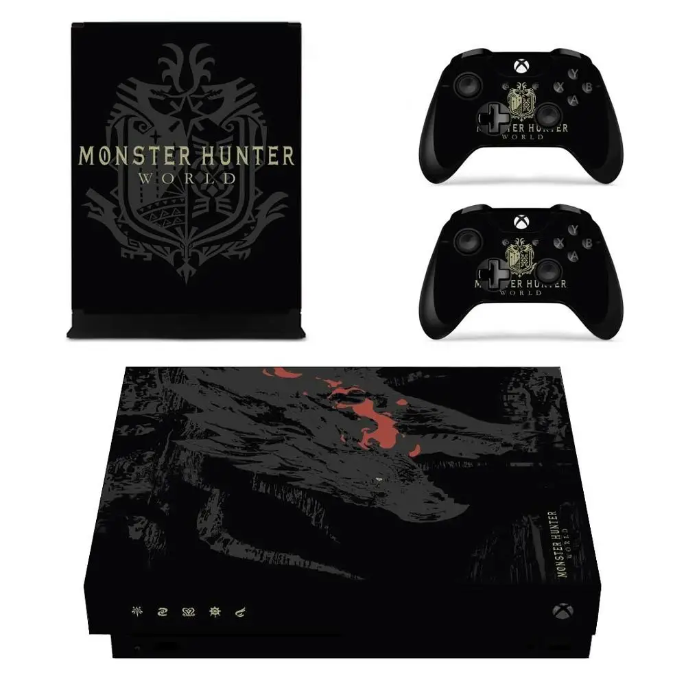 YSX1X0737 Monster Hunter World полный игровой кожный чехол консоль и наклейка на контроллер для Xbox One X консоль+ контроллер кожи наклейка - Цвет: YSX1X0737