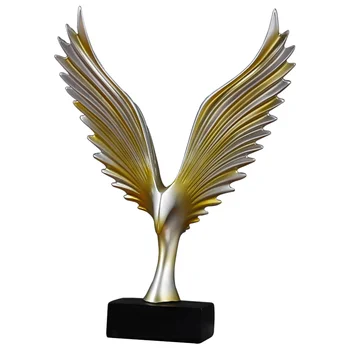 

1Pc A Great Hawk Spreads Its Wings Resin Ornament Realize The Ambition Eagle Statue Tabletop Decoration Ornament for Living Room
