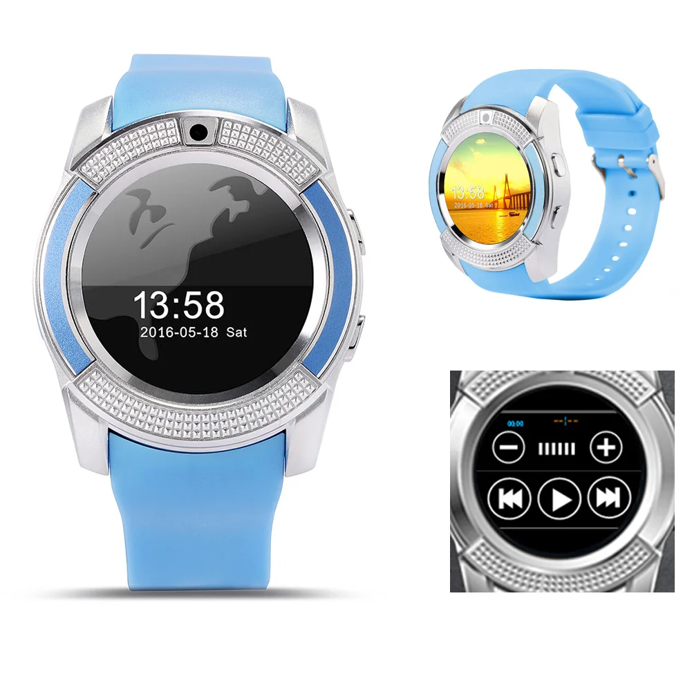 

Bluetooth Smart Smart Watch SIM GSM Card Calling Clock MTK6261 Phone Call Notification Camera Smartwatch For Android