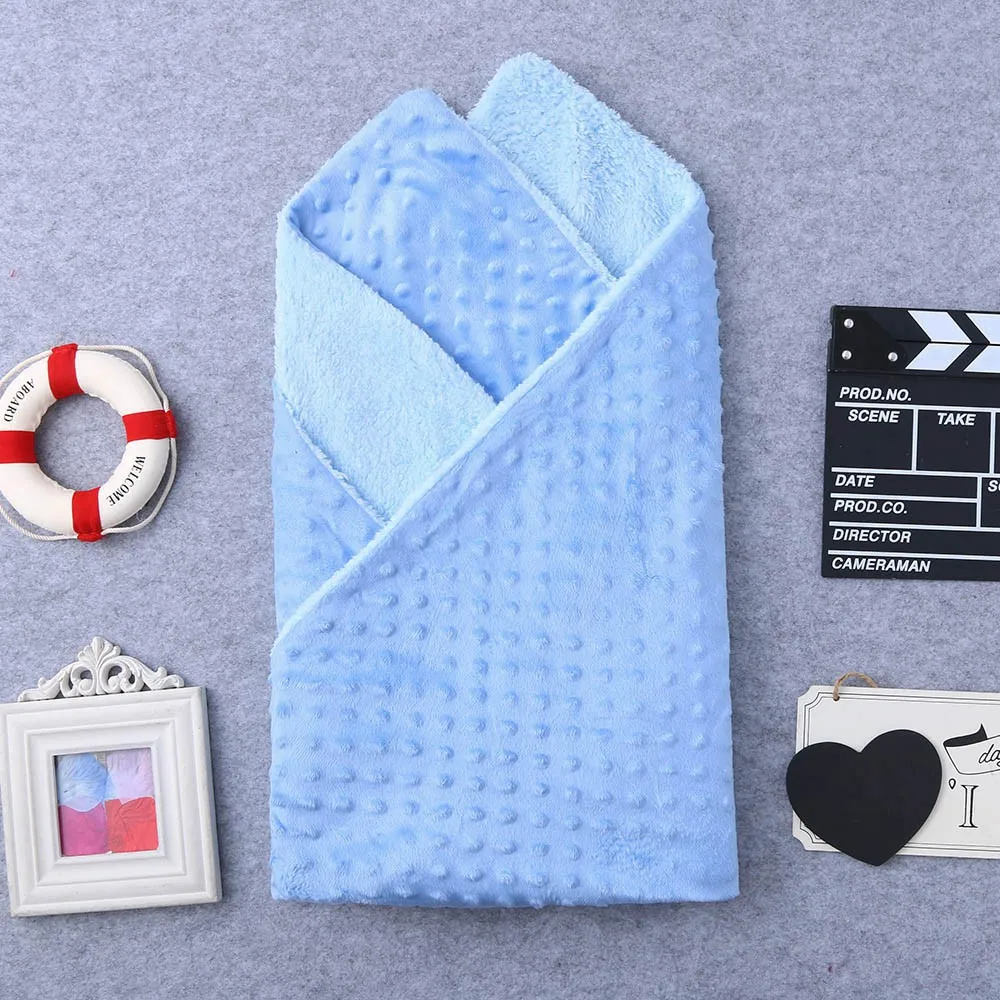 Одеяло для новорожденных, теплое Флисовое одеяло для коляски, Пеленальное Одеяло, постельные принадлежности