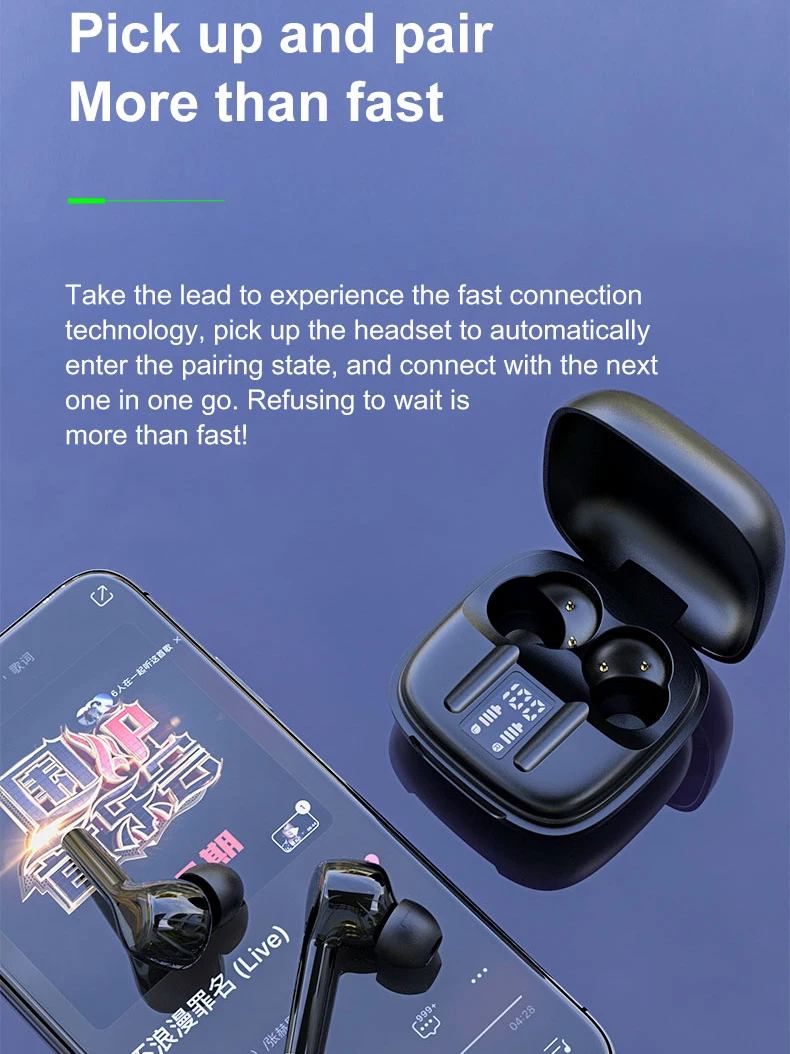 TWS Earphone Bluetooth 5.0 Wireless Headset Waterproof Deep Bass Earbuds True Wireless Stereo Headphone With Mic Sport Earphone