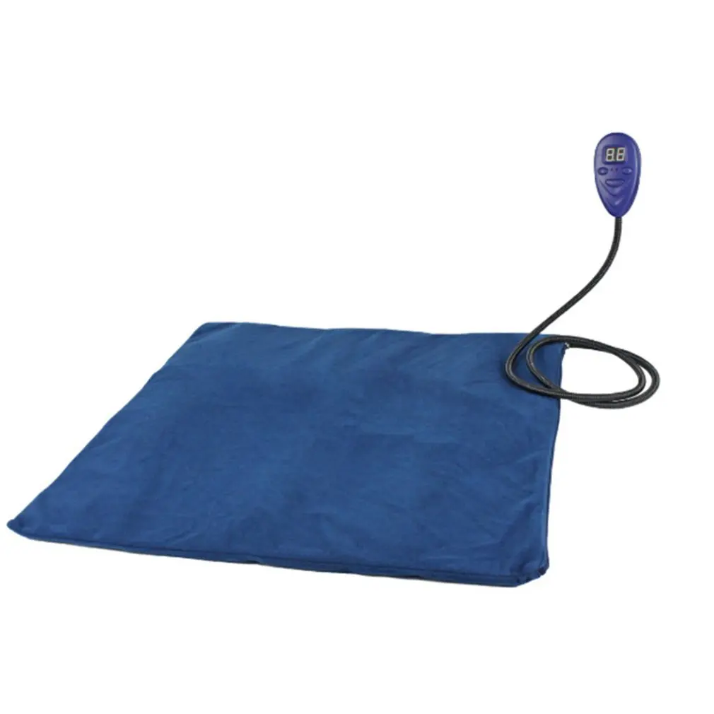 Коврик для питомца с подогревом, кровать щенок, домашнее животное, кот, собака, мягкий теплый коврик для кошки с электрическим подогревом, подушка для глубокого сна, спальный мешок для кошки - Цвет: Синий