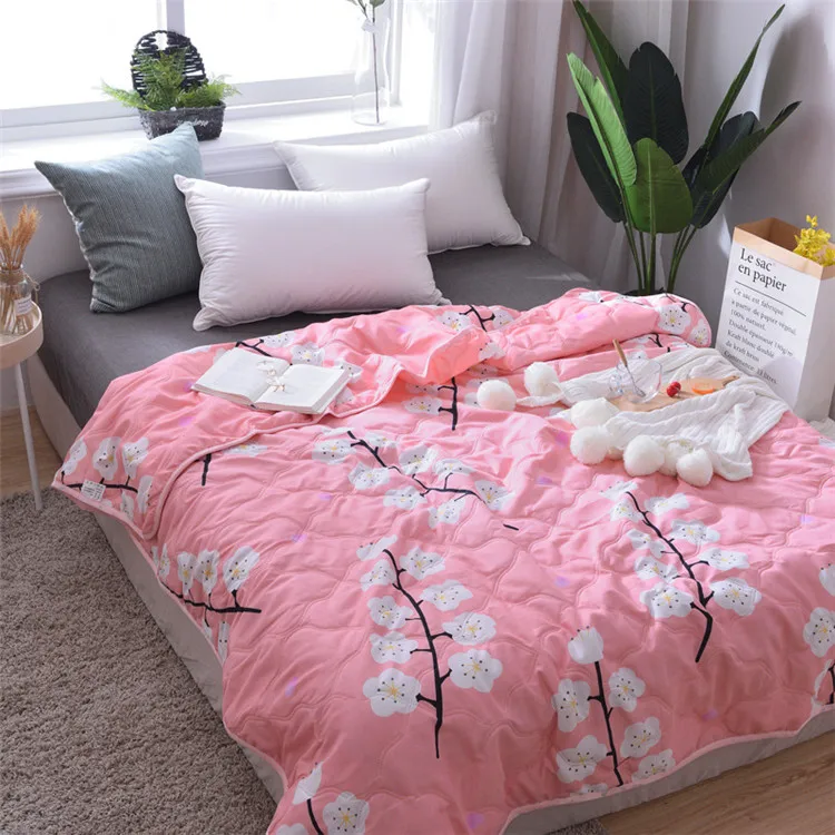 Новое поступление, летнее стеганое одеяло с цветочным принтом в виде совы, лоскутное одеяло, покрывало для кровати, домашний текстиль DQ32
