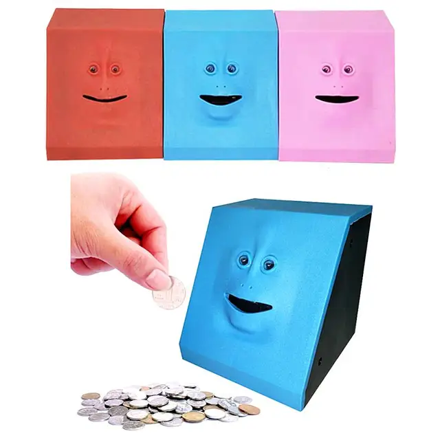Z20 Face Money Pot Face Bank Money Safe Box Piggy Banks Eats Sensor Coin Box For Money Saving Creative Safe Piggy Bank Kids Gift 1