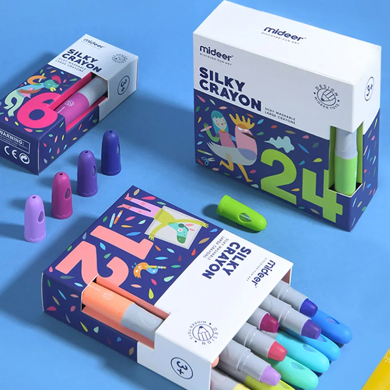 

Mi Deer Crayon-Washing Children Silky Rotating Crayon Infant Strokes Graffiti Pen Safe Non-toxic Baby Brush