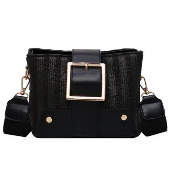 

Zipper Mouth Single Wide Shoulder Strap Magnetic Buckle Square Fashion Women Messenger Bag L9BE