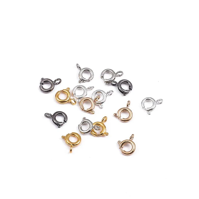 10-20pcs 6mm Gold Spring Ring Clasp With Open Jump Ring Jewelry Clasp For  Chain Necklace Bracelet Connectors Jewelry Making Diy - Jewelry Findings &  Components - AliExpress