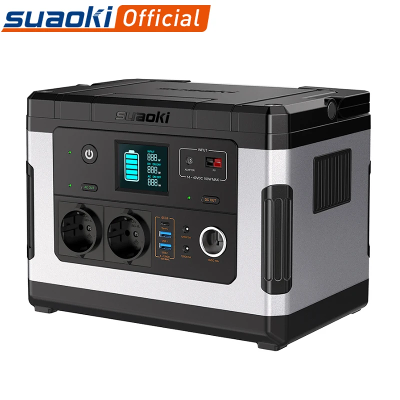 Suaoki G500 500Wh электростанция 300 Вт Чистая Синусоидальная волна AC портативная