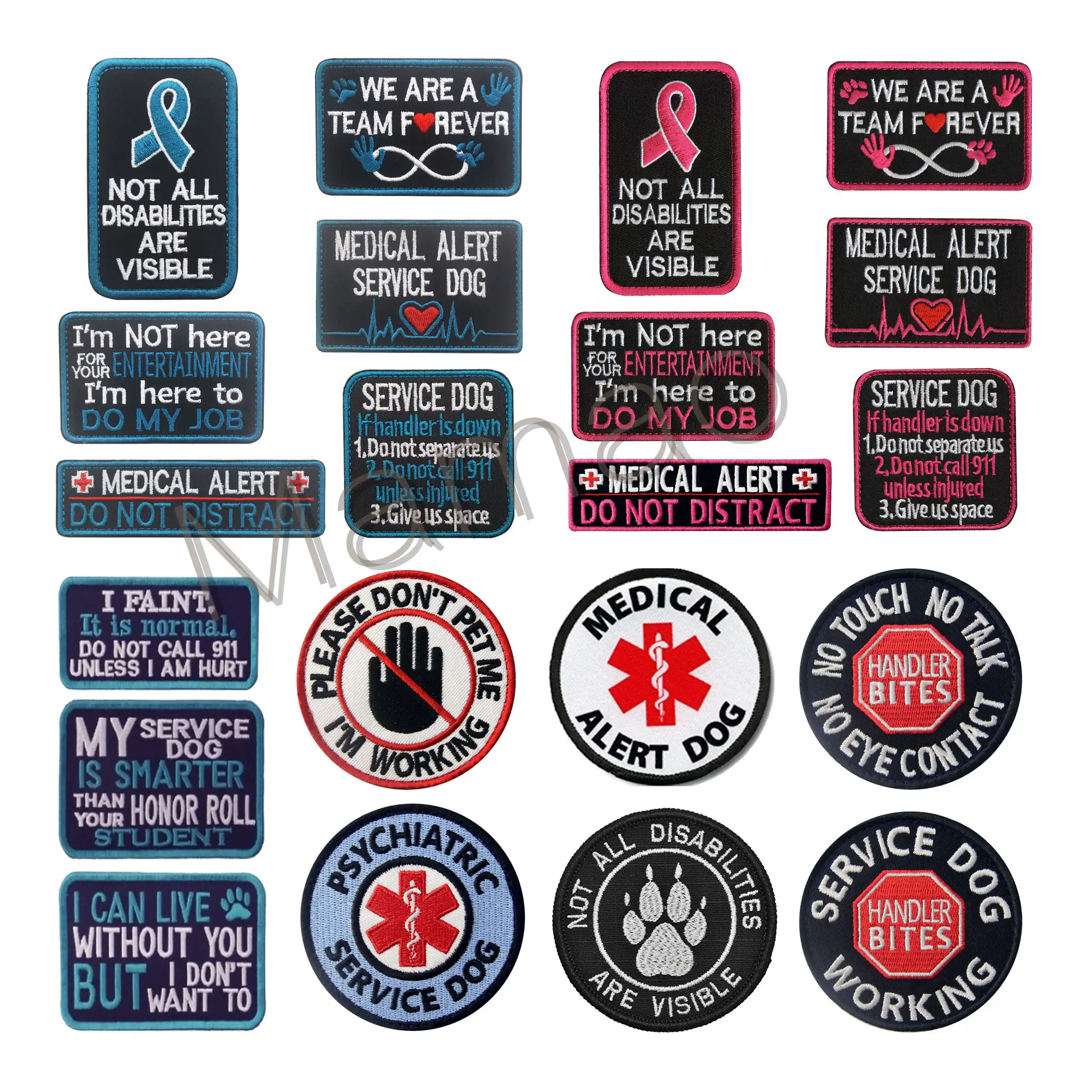 Therapy Dog Embroidered Badge Patch