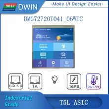 DWIN – Thermostat Incell à écran tactile LCD de 4.1 pouces, pour maison intelligente, affichage HMI mural 720x720, écran intelligent tft