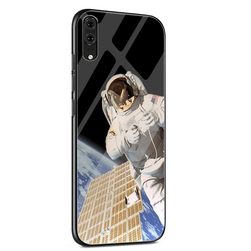 G12 Стеклянный чехол для телефона huawei P30 P10 P20 7A Y6 Y9 P Smart mate 20 Honor 9 10 8X Lite Pro Чехол Забавный астронавт - Цвет: G12