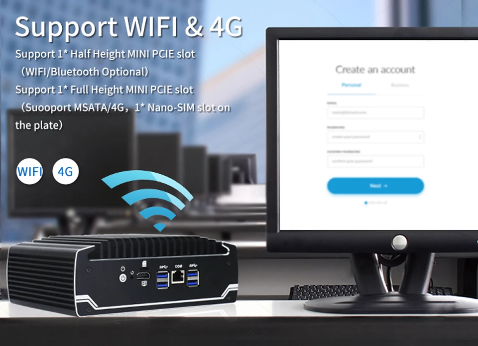 Intel Celeron 3867U Mini PC with 6 LAN Ports - Advanced Fanless Linux Firewall Router Description Image.This Product Can Be Found With The Tag Names Barebone Mini PC, Computer Office, Yanling in stock