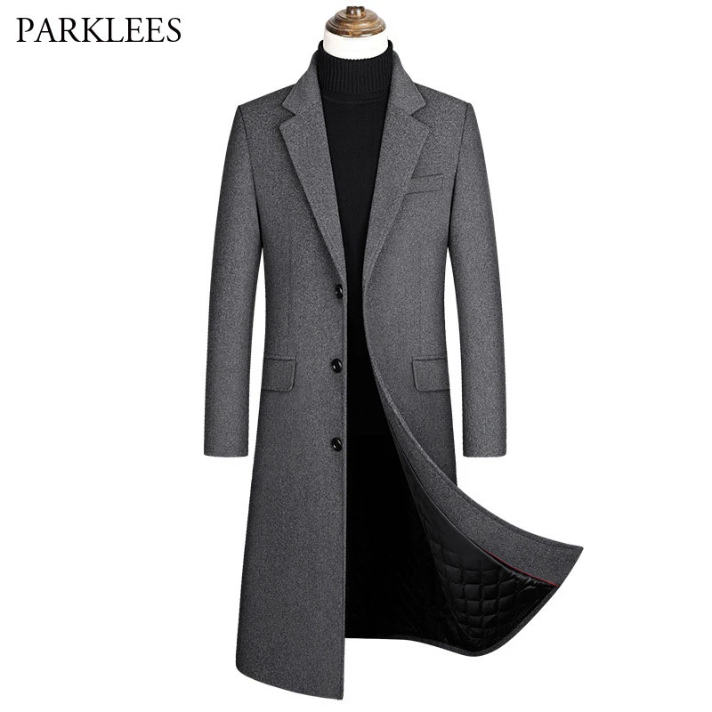 Mens extra long wool overcoat Clearance