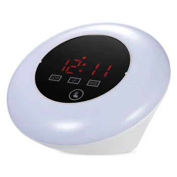 

Digital Mirror Temperture Alarm Clock LED Display Desk Table Clock USB Power RGB Light LED Alarm Clock Snooze Function