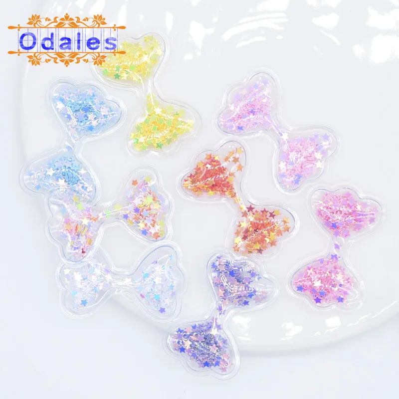 

32Pcs/lots Mini Cute Bow Tie Shake Sequins Flowing Patches Appliques for DIY Kids Baby Hair Clips Headdress Hat Accessory