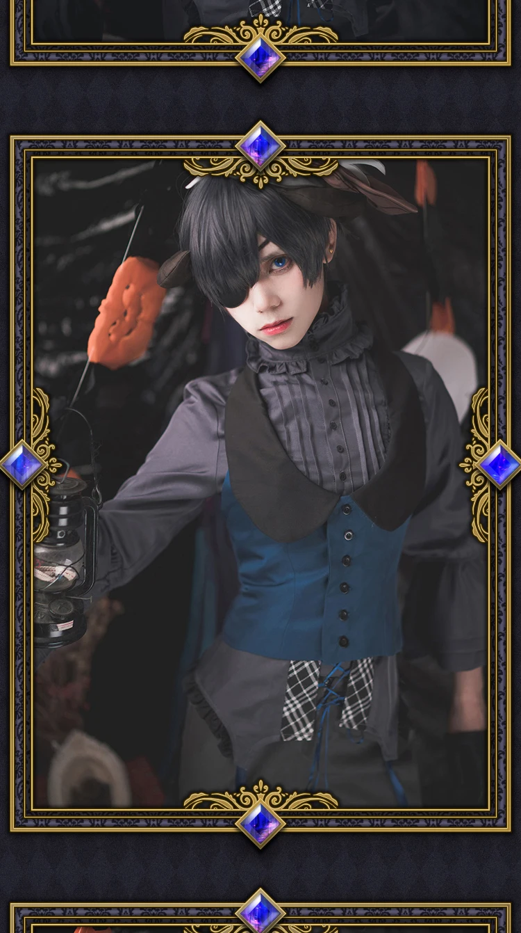 Черный Дворецкий Косплей Ciel Phantomhive Косплей Костюм Хэллоуин костюмы