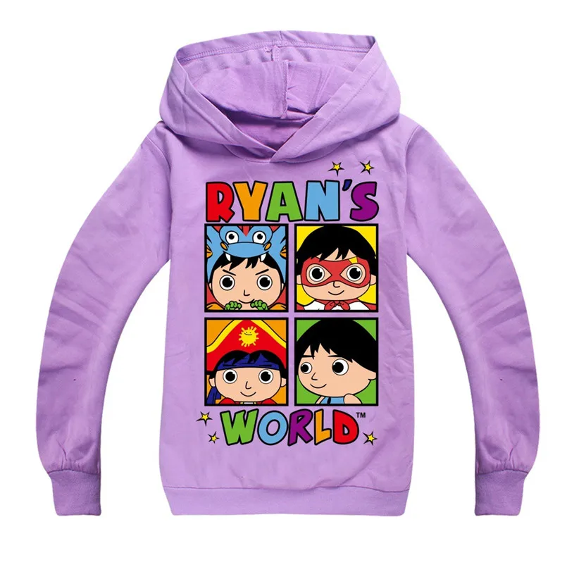 H899-purple Ryan toys review/верхняя одежда; детское бархатное пальто; толстовка с капюшоном для маленьких мальчиков; рубашка с принтом «История игрушек»; куртка; Рождественская одежда; одежда для маленьких мальчиков - Цвет: H899-purple