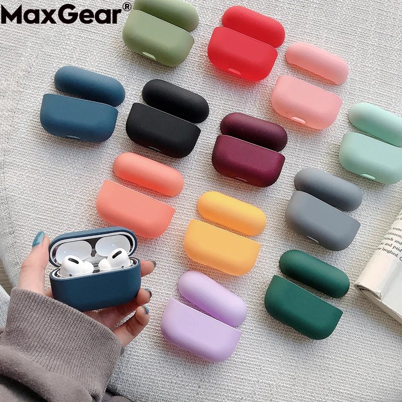 Жесткий чехол для Apple AirPods Pro, Роскошный Матовый песчаник, беспроводные наушники, Чехол Air Pods 3, 2, милый карамельный цвет, Funda