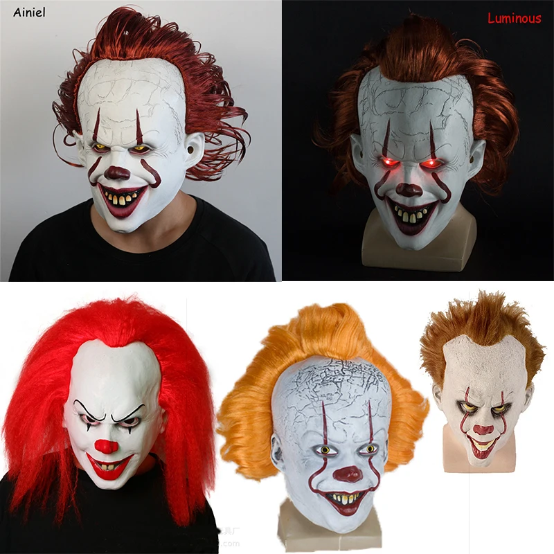 Маска из фильма Stephen King's It маска клоуна пеннивайз смолы для косплея реквизит