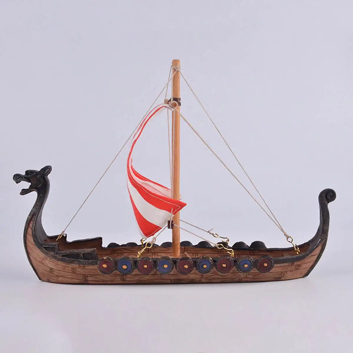 Викинг longship дракон Лодка украшения резные смолы ремесло украшения дома Викинги кораблей Парусная модель игрушка Подарки Пиратская лодка