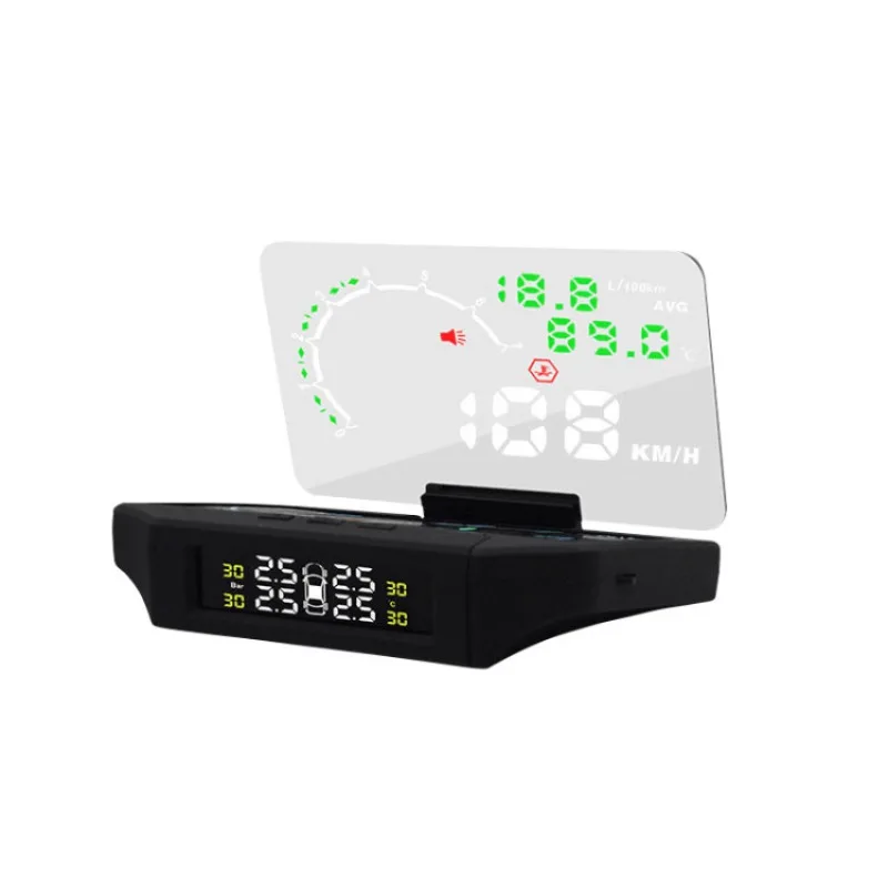 Автомобильный HUD Head Up display/контроль давления в шинах внутренний внешний датчик цветной проекции Overspeed Alarm Monitor диагностический