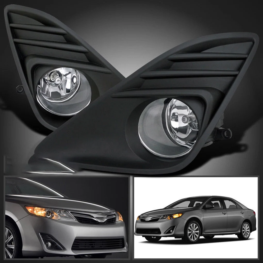 5212506200/5212606200 Left+Right Side 1 Pair Lower Bumper Foglight Grille Cover Replacement for Toyota Camry 2013