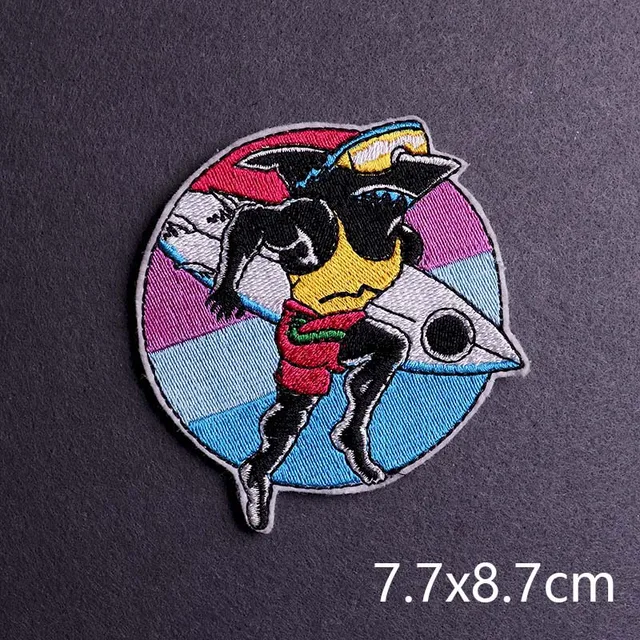 Hip-hop Rock/Music Patch Iron On Patches For Clothing Thermoadhesive Patches On Clothes Embroidery Patch Punk Joker Stickers PE5521CT