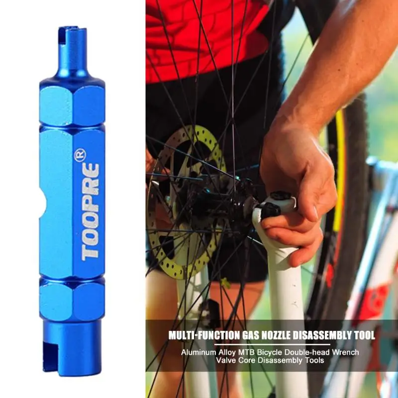 Алюминиевый сплав MTB велосипед двойной простой гаечный ключ сердечник клапана демонтаж инструменты для езды на велосипеде на улице аксессуары