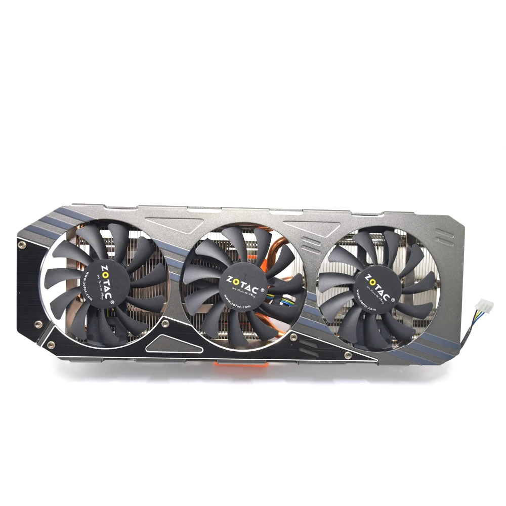 3 шт. GTX 980 4PIN кулер вентилятор для Zotac Geforce GTX 980 4 Гб HA AMP Edition gpu-графика карта с радиатором - Цвет лезвия: Fan and heatsink