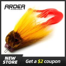 Ardea Big mouse Pike Bait fishing lure 85g Silicone lure 3D Deer Hair Mouse Head Soft Artificial Mouse for Pike Bass winter bait
