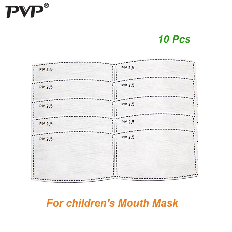 PVP 10 шт детский PM2.5 фильтровальная бумага анти Дымчатая маска для рта