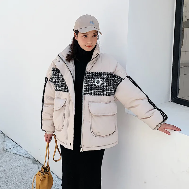 

Photo Shoot 2019 New Style down Jacket Women's Korean-style Fashion Graceful Best Friend Loose-Fit Short Cotton Coat INS Coat Fa
