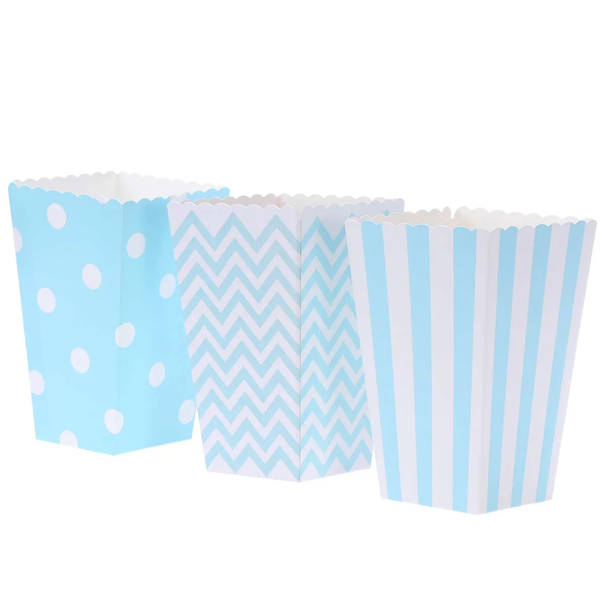 blue mixed pattern 30 шт. попкорн мешочки, принадлежности для праздника волнистыми полосками и узором в горошек, куриное яйцо коробки снэк-Еда контейнеры для день рождения, детский душ на свадьбу - Цвет: blue mixed pattern
