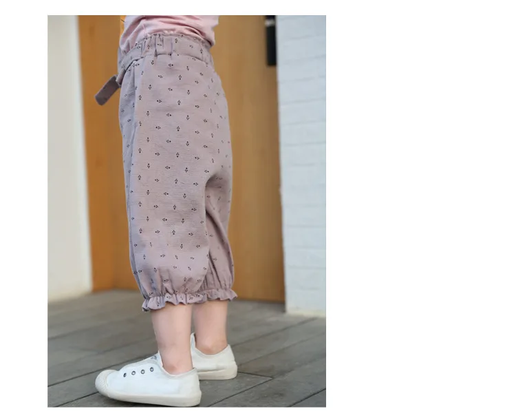 Girls Anti Mosquito Pants Summer New Style CHILDREN'S Garment Baby Lantern Pants Cotton Linen Capri Pants